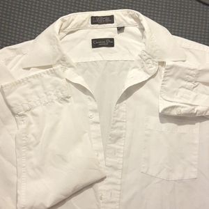 Vintage Christian Dior White Dress Shirt